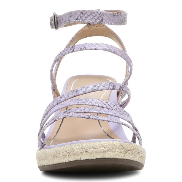 Vionic Sandals Ireland - Ayda Espadrille Wedge Sandal Purple - Womens Shoes Discount | KLCNT-1064